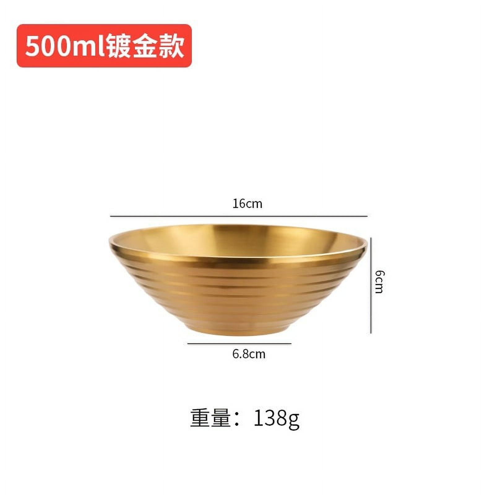 NUOLUX Stainless Steel Food Bowl Double Layer Ramen Container Soup