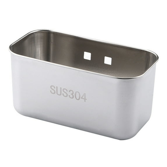 NUOLUX Stainless Steel Sink Draining Storage Basket Storage Rack with Suction Cup