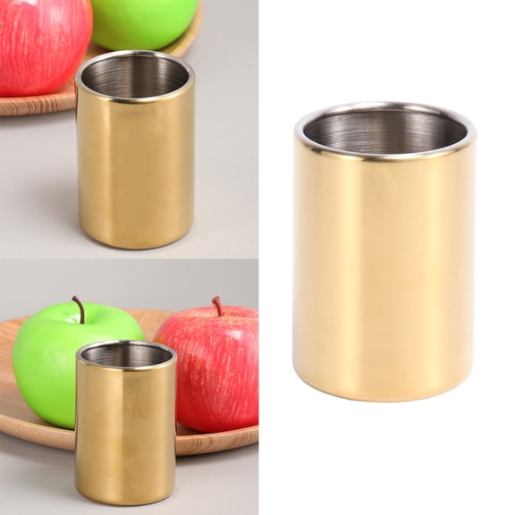 Homoyoyo Modern Toothpick Holder Golden Stainless Steel 1Pack