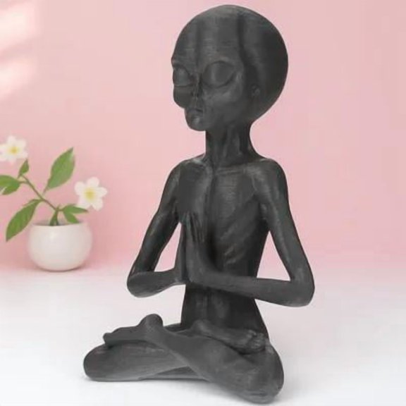 NUOLUX Statue Astronaut Black Plastic Ornaments for Home Decor 1Pcs