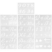 NUOLUX Kids Stencils Painting Templates Number and Alphabet Letters Drawing Molds Plastic for Art and Craft