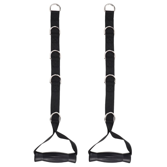 Tineasur 2Pcs Heavy Duty Exercise Handles Pull Strap for Cable Machines Fitness Training