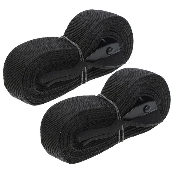 Tineasur 2-Pack Black Polyester Bind Belts for Kayak and Luggage Tie Down Straps Secure Heavy Duty