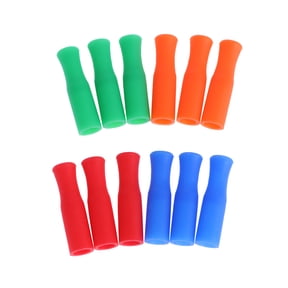 NUOLUX Straw Tips Reusable Drinking Straws Cap Metal Tips Accessory Silicone Supplies Table Dinner Anti Children Sleeves Tip