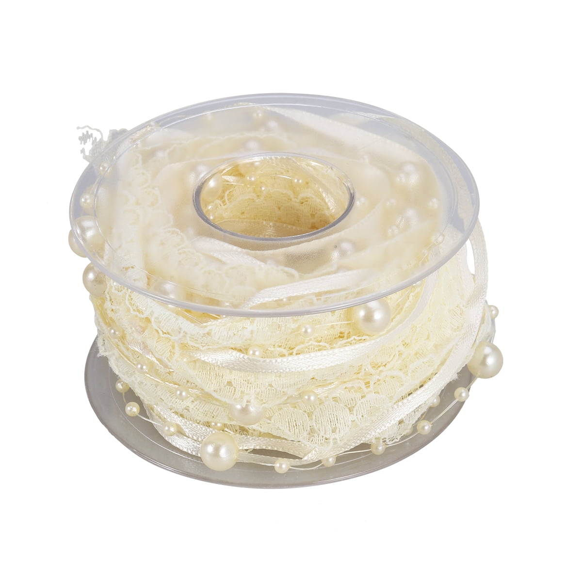 NUOLUX Strings Beaded Ribbon Pearl String Satin Ribbon and Organza