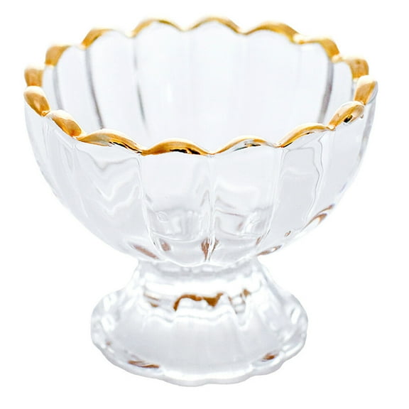 Tineasur Small Glass Cups Dessert Cup Assorted Color 1Set