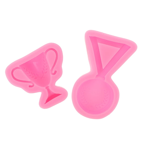 NUOLUX Versatile Pink Trophy Molds for Chocolates and Fondants 2Pcs