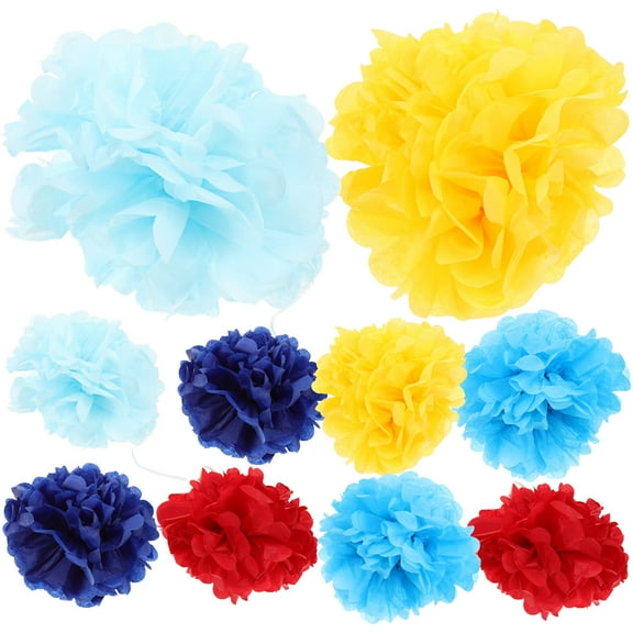NUOLUX Tissue Paper Pom Poms 8 Inch Diameter Round Paper Flower Balls for Party Wedding Birthday Decorations 10Pcs