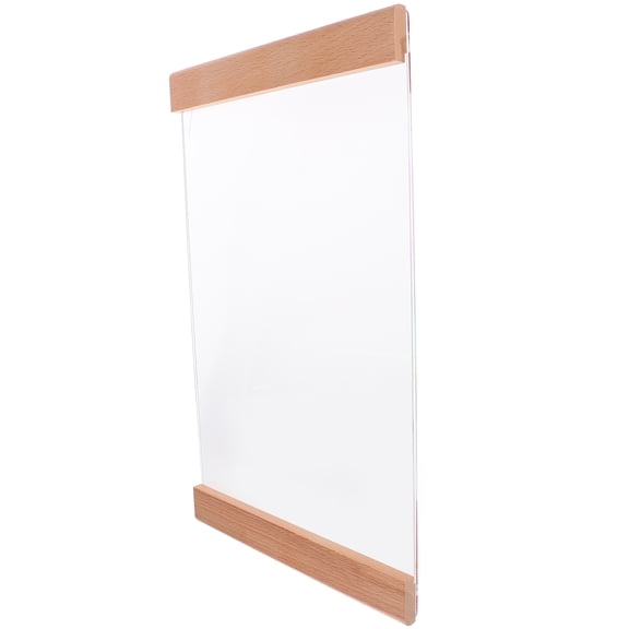 NUOLUX Clear Acrylic and Wood Certificate Frame Easy Install Non-Drilling Home Decor