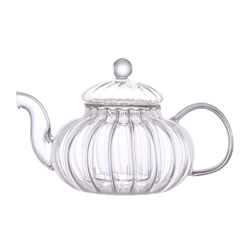 NUOLUX Transparent Glass Teapot Exquisite Tea Pot with Infuser Stovetop