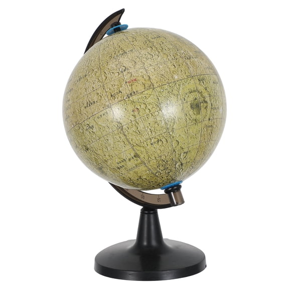 NUOLUX Transparent Moon Globe with Stand, Rotating Moon Globe for Classroom Teaching, Space Saving Design, Plastic