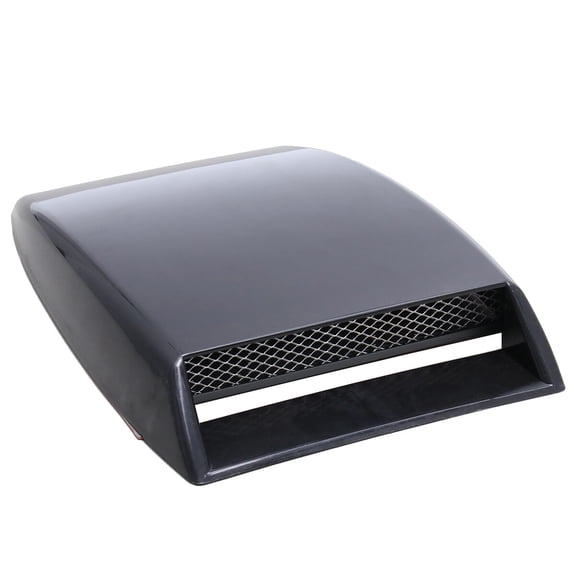 NUOLUX Universal Car Hood Scoop Racing Air Intake Bonnet Hood Vent Grille Cover (Black)