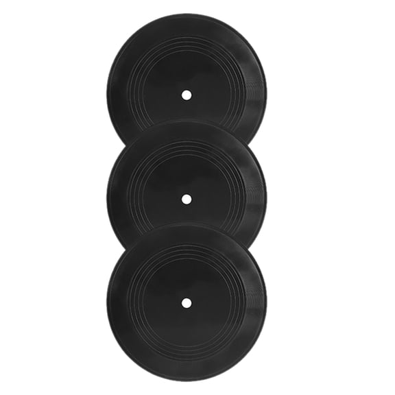 NUOLUX Vintage Vinyl Record Wall Decoration 3Pcs Black Plastic Round Diy Design For Wall Ornaments Decor