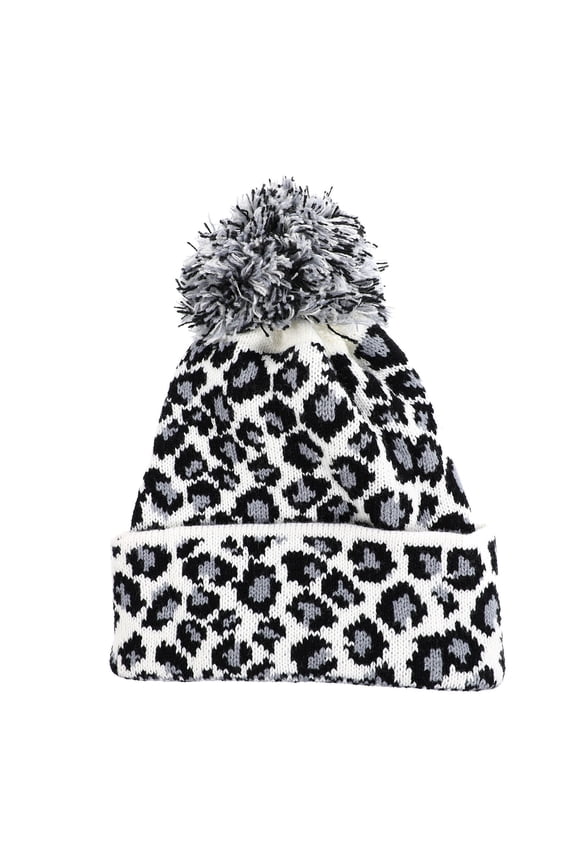 Womens Knitted Wool Beanie Hat Winter Warm Soft White Cap 1 Piece