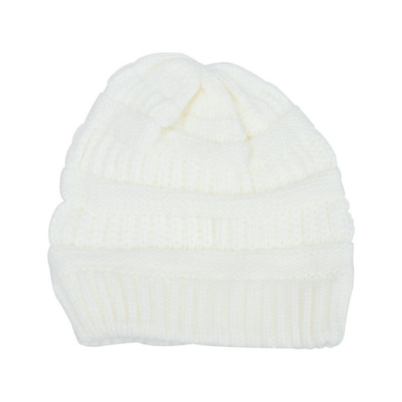 Tineasur Women Knitted Hat Wool White 1Pack