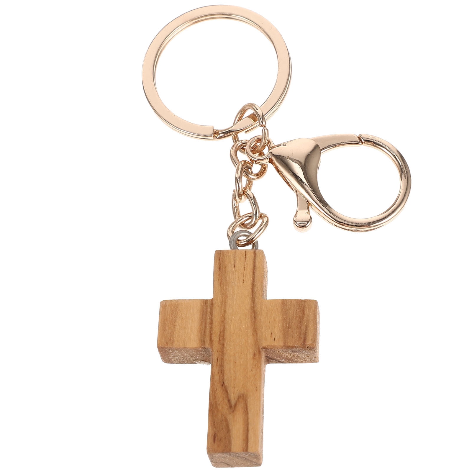 Carry Key Cross NUOLUX Wooden Cross Keychain Cross Key Ring DIY Keychain Women Men Bag ...
