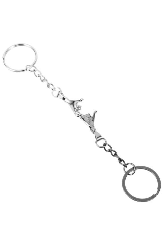 Zinc Alloy Keyring Pendant Novel Women Car Accessory 11.8X0.98X0.08in 1 Pair