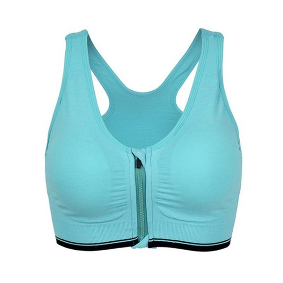 CATIEBYE Women’s Shockproof Sports Bra Vest, Green, Comfortable Support for Running, Gym, Yoga - 1 Piece