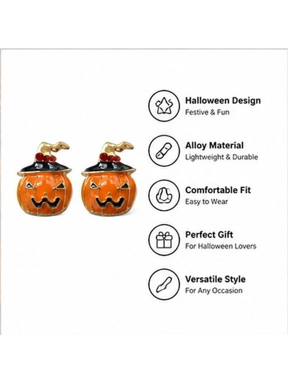 pumpkin ear Earring Pumpkin Shape 1 Pair for Women