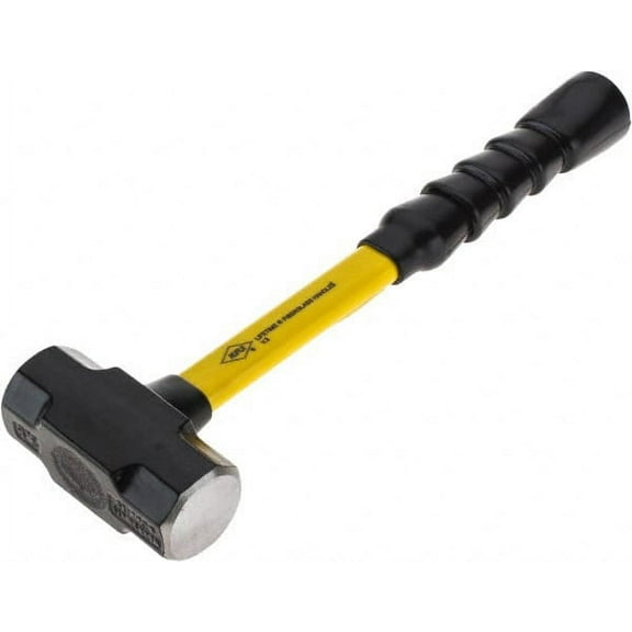 NUPLA 3 Lb Steel Head Sledge Hammer with Fiberglass Handle, 14" Length