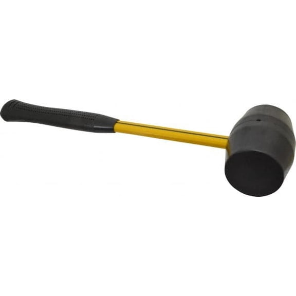 NUPLA 13120 2 Lb Head Rubber Mallet 16-1/2" OAL, 16-1/4" Long Fiberglass Handle