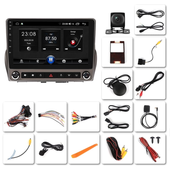 NURATIT 2 + 64GB Android Car Stereo for Chevy Camaro 2010-2015, 9" Touchscreen Radio with Carplay Android Auto, DSP, GPS Navigation, Bluetooth, WiFi, SWC, Backup Camera