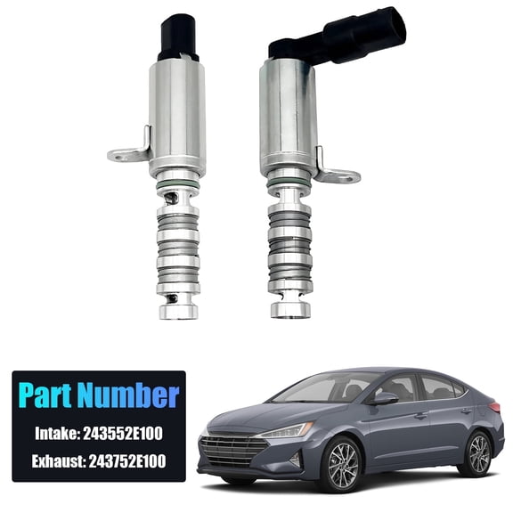 NURATIT 2 PCS 24375-2E100 24355-2E100 OCV Oil Control Variable Valve Timing VVT Solenoid (1.8L 2.0L) For 2012-2021 Hyundai Elantra Coupe GT Kona Sonata Tucson Veloster, For Kia Forte Koup Forte5