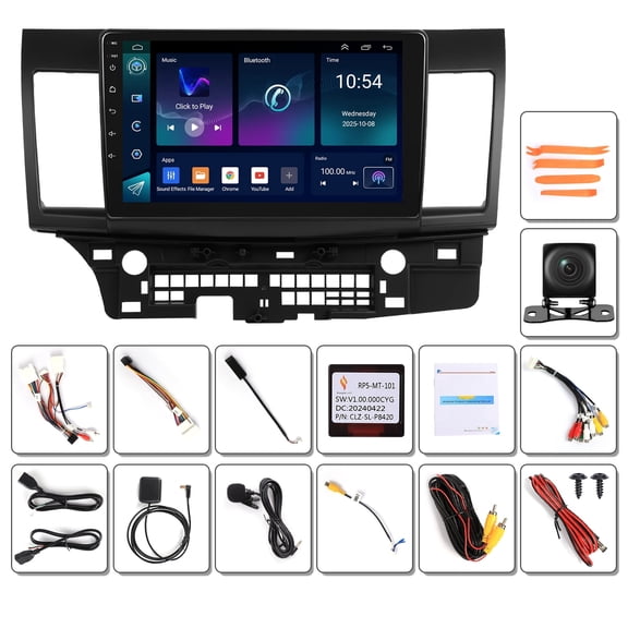 NURATIT 2G+64G Android 15 Car Stereo Radio for Mitsubishi Lancer 2008-2017, Carplay Android auto Mirror Link 10'' INCELL Touchscreen GPS WiFi Bluetooth 5.0 FM/RDS EQ SWC Backup Camera