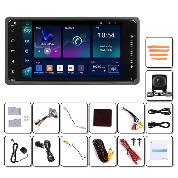 NURATIT 2G+64G Car Stereo with Apple CarPlay Android Auto for Mitsubishi Outlander 2011-2017 Android 15 ,7" IPS Touch Screen Bluetooth Radio with DSP GPS WiFi FM AHD Backup Camera