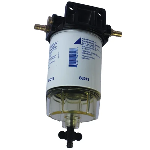 NURATIT 3/8" NPT Marine Fuel Water Separator Filter S3213 for Outboard Motor, Clear Bowl, High-Performance