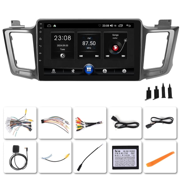 NURATIT 4GB+64GB Android 13 Car Radio for Toyota RAV4 2013-2018, 10.2 Inch Touch Screen Support Carplay & Android Auto, Backup Camera Car Stereo