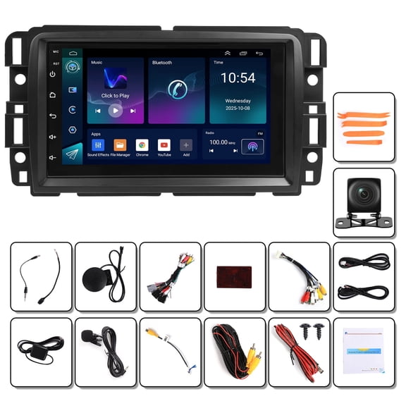 NURATIT 7 Inch Touch Screen Car Radio Stereo for Chevy Silverado GMC Sierra Yukon Buick Android 13 with GPS Navigation Carplay & Android Auto
