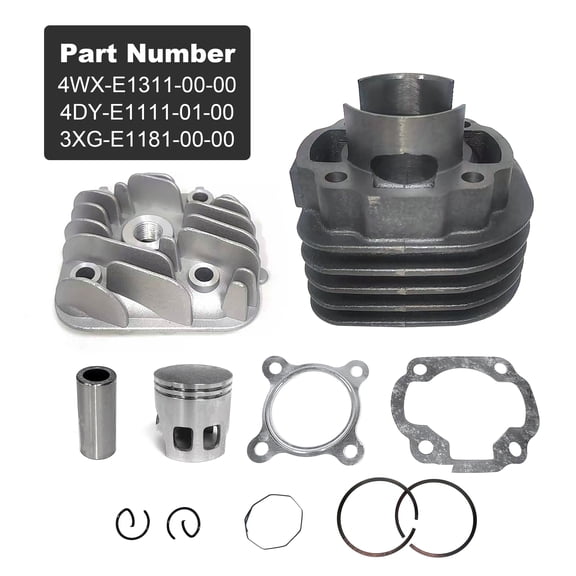 NURATIT 70cc Big Bore Cylinder Kit for Yamaha JOG Zuma Vino 50cc 2-Stroke Scooter, 10mm Pin, Minarelli 1E40QMB Engine Upgrade
