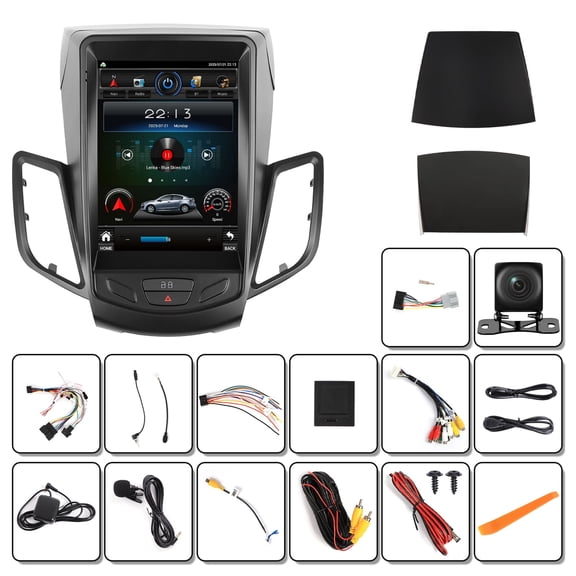 NURATIT 9.7 Inch HD Touchscreen Android 14 Stereo Car Radio for Ford Fiesta 2009-2020 Carplay | Android Auto 2G+32G Bluetooth 5.0 FM, SWC, Car Tablet