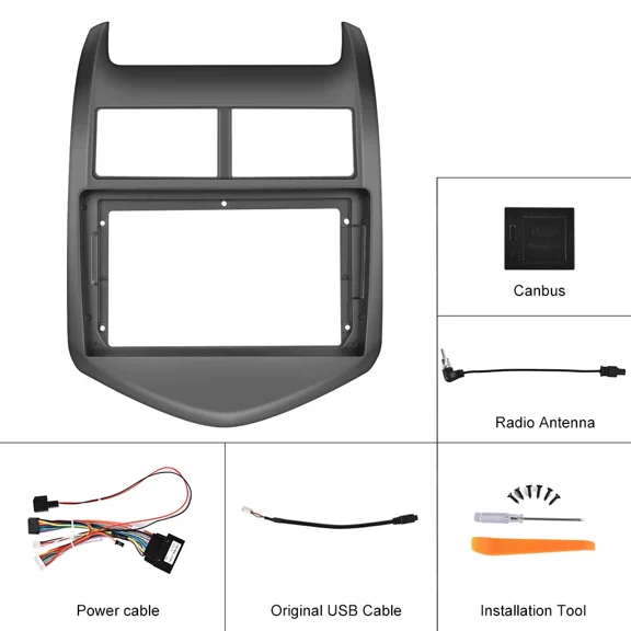 NURATIT 9" Android 15 Car Stereo for Chevy Aveo Sonic 2012-16 w/ Wireless CarPlay, Android Auto, GPS, 2+64G