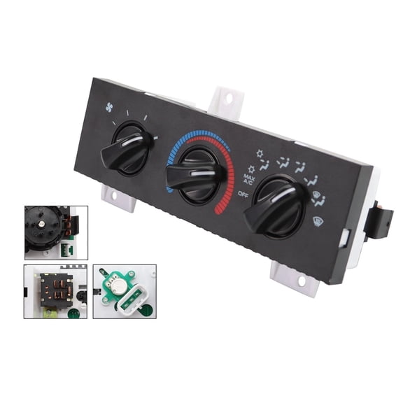 NURATIT AC Heater Climate Control Module HVAC Panel Replacement Part Number 55055459AF Compatible for 1998-2003 Dodge Ram Van 1500 2500 3500 Models Complete Climate System Control Unit