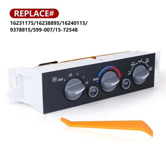 NURATIT AC Heater Climate Control Module HVAC Panel Replacement Part Number 599-007 for Chevy GMC C1500 C2500 C3500 K1500 K2500 K3500 Models Complete Climate System Control Unit