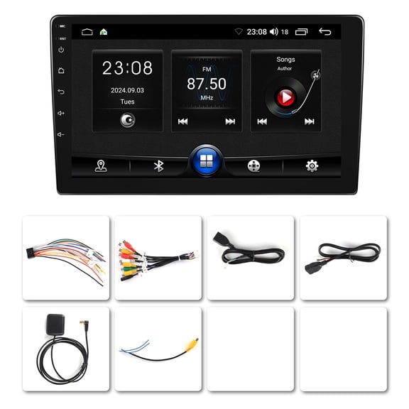 NURATIT Android 13 Car Radio for Toyota Corolla 2014 2015 2016, 10 inch Touch Screen Car Stereo with Carplay/Android Auto SWC GPS WiFi Bluetooth FM 2+32G