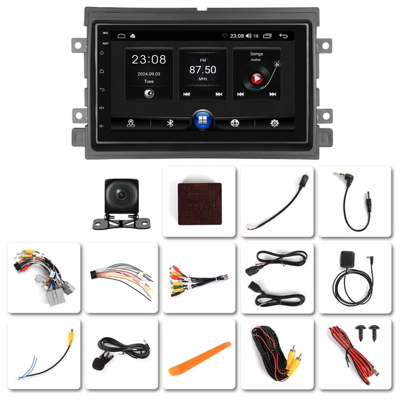 NURATIT Car Radio for Ford F150 2004-2008: 2G+32G Android 14 Stereo Replacement with Wireless CarPlay Android Auto - 7 inch Touchscreen Head Unit with GPS Bluetooth WiFi