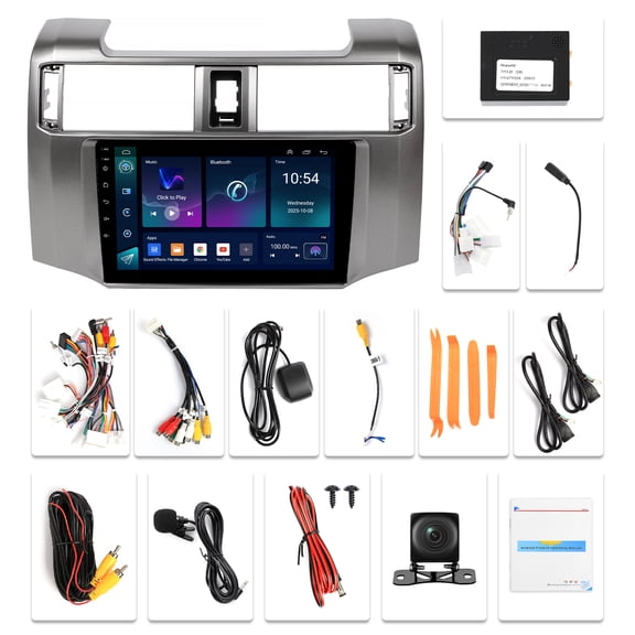 NURATIT Car Stereo Radio Upgrade for Toyota 4Runner 2009-2019, 9" HD Touchscreen Android 13 Car Radio Stereo with Wireless CarPlay Android Auto, Bluetooth SWC FM