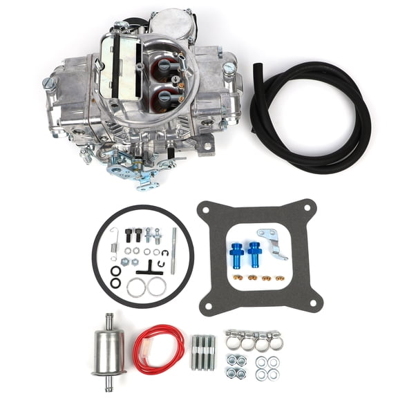 NURATIT Carburetor for Holley 600 CFM 4-Barrel Square Bore Carburetor, Electric Choke & Vacuum Secondary, Dual Inlet Compatible with GM/Chrysler/Ford A/T Kickdown Linkage