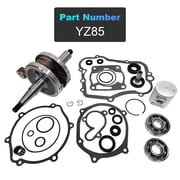 NURATIT Complete Engine Rebuild Kit Including Crankshaft Gaskets and Pistons for Yamaha YZ85 Motorcycle Models 2002-2018 Full Engine Overhaul Kit