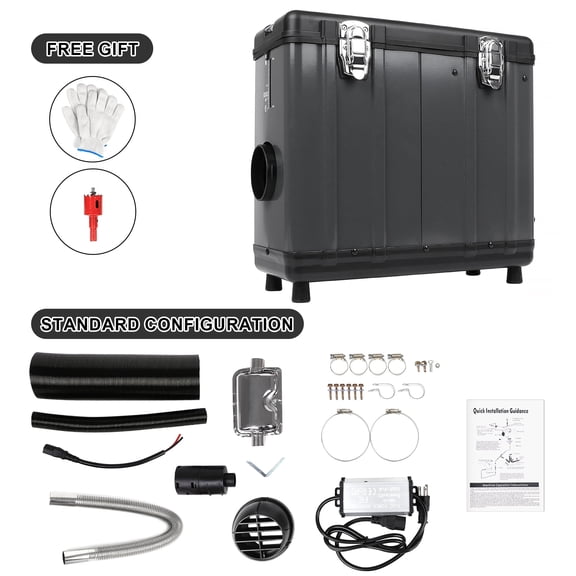 NURATIT Diesel Heater 12V/24V/110V 8KW APP Remote Control Parking Air Heaters All in One Fast Heating with Muffle Silencer for Campers RV Truck Boat Bus Car Trailer Garage Home Tent