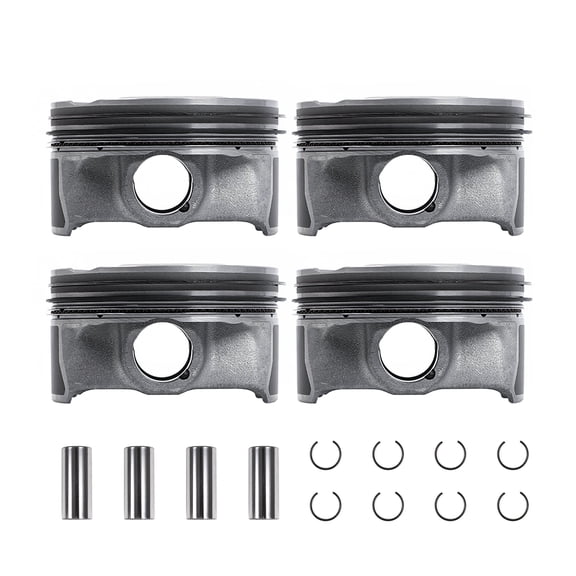 NURATIT Engine Piston with Rings Set for 2018-2024 Land Rover Evoque Discovery Sport AJ200 2.0L I4 Gasoline Engine Part Number 204PT Complete Piston Kit
