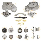 NURATIT Engine Timing Chain Kit For GM Terrain Chevy Equinox 2.2L 2.4L Ecotec Timing Chain Kit with Water Pump,OE Part number12608580