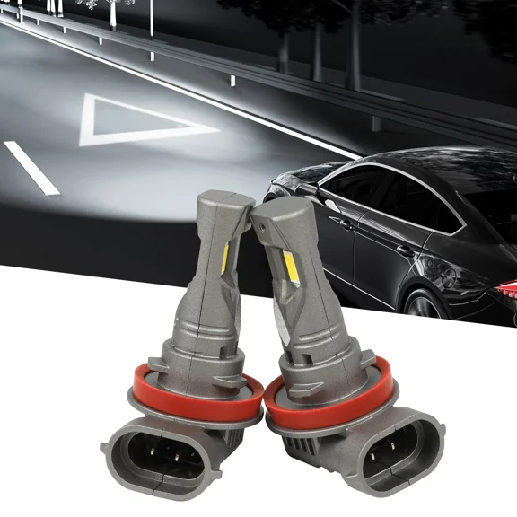 NURATIT H11 LED Headlight Bulbs, 60000LM 6500K White, 120W Super Bright High/Low Beam Kit, Plug & Play