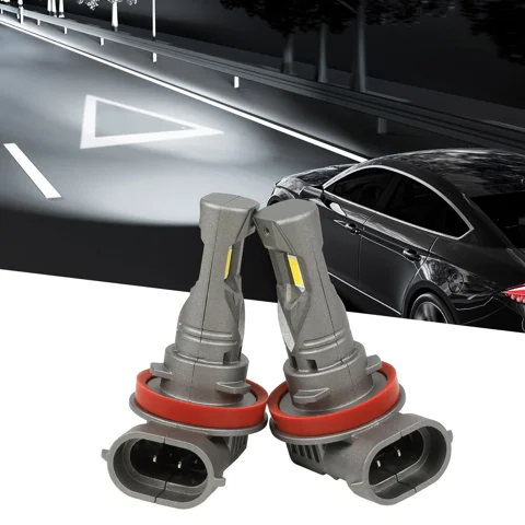 NURATIT H11 LED Headlight Bulbs, 60000LM 6500K White, 120W Super Bright High/Low Beam Kit, Plug & Play