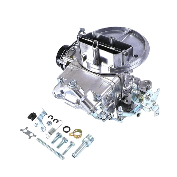 NURATIT Holley Carburetor, Street Avenger, Model 2300, 2-Barrel, 350 CFM, Holley Flange, Electric Choke, Aluminum, Tumble Polished, Ford AT Kickdown,