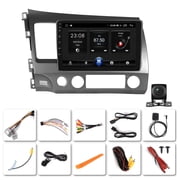 NURATIT for Honda Civic 2006-2011 Carplay Android Car Stereo Support Wireless Android Auto with WiFi GPS Navigation AHD Backup Camera FM RDS Radio Receiver EQ SWC 2G+64G