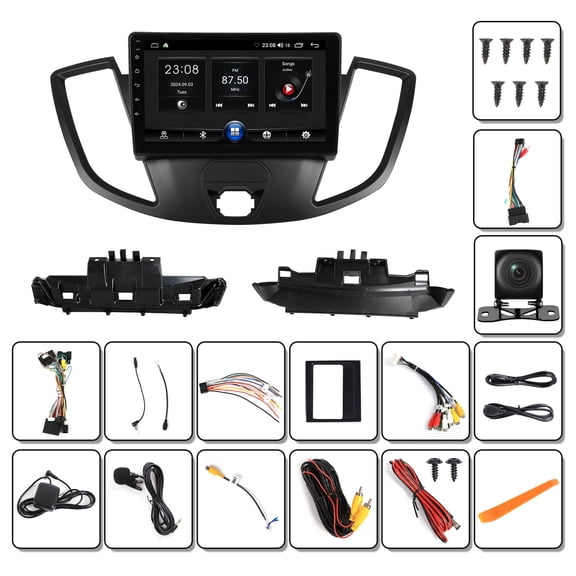 NURATIT Radio for Ford Transit 150 250 350 Base Version 2015 2016 2017 2018 2019, Touch Screen Stereo Replacement,carplay Android auto, Free Camera